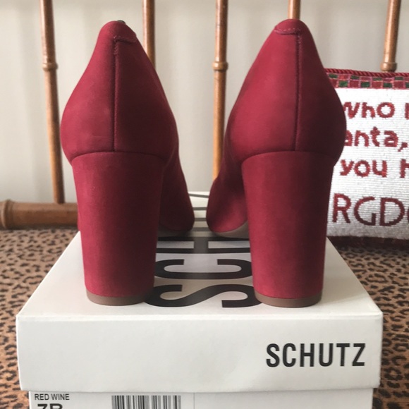 NIB Schutz “Moranita” Suede Pump in Red Wine - 7 🎅🏻🎄 - Picture 5 of 7